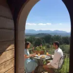 aperitivo terrazzino vista Val Comino camera matrimoniale deluxe Bed and Breakfast Casal Cominium